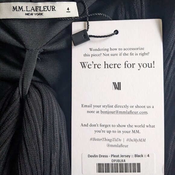 M.M. LaFleur Devlin dress black size 4 NWT - Picture 4 of 4